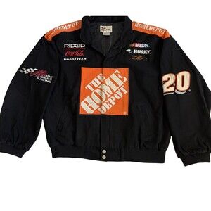 Chase Authentics Tony Stewart #20 Home Depot NASCAR Jacket Black/Orange XL